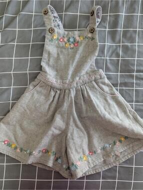 Monsoon embroidered floral short romper